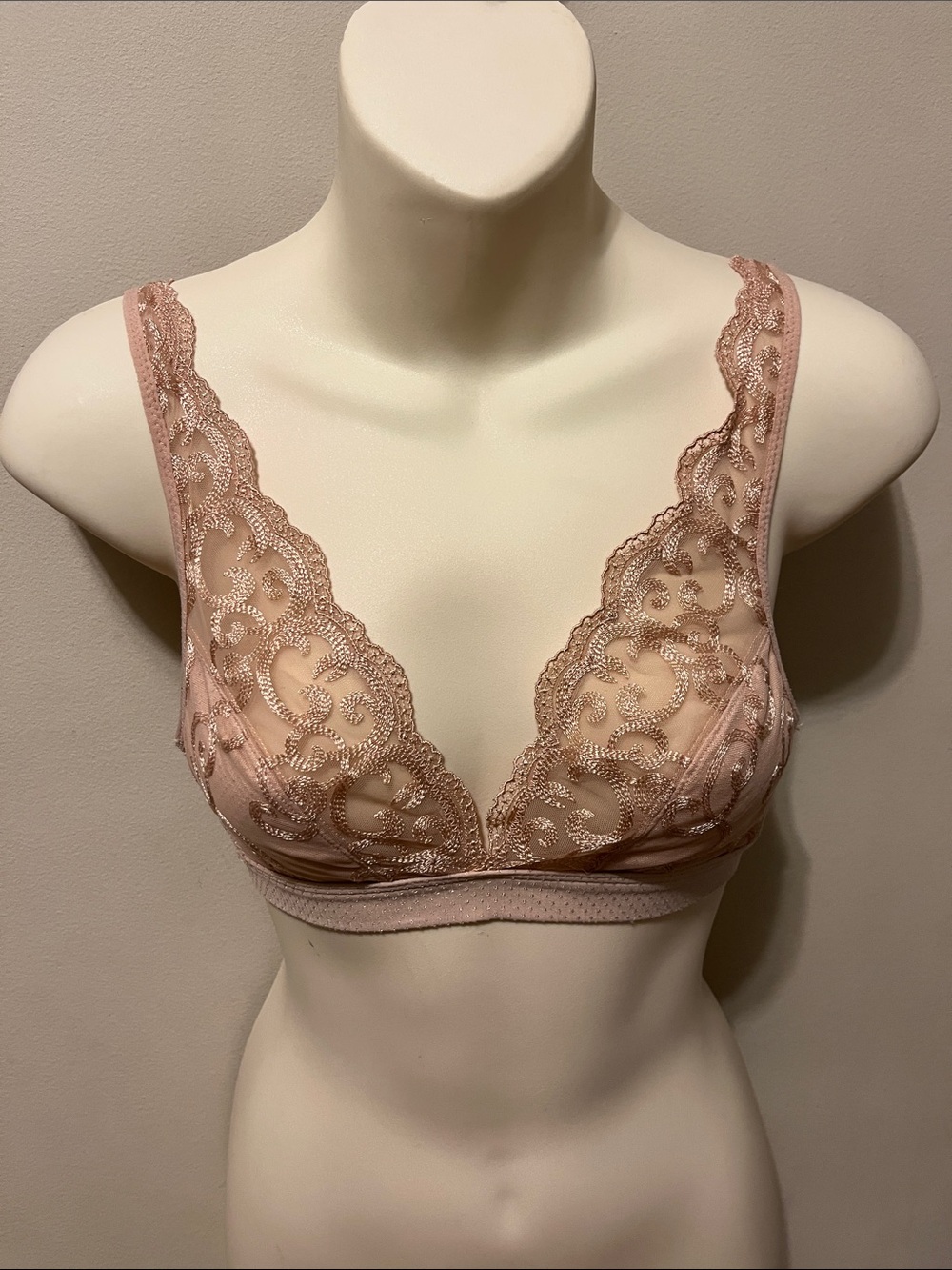 Triumph Sheer Lace Bralette in Nude 26’’ long